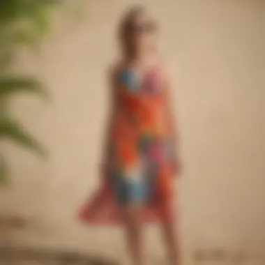 Tropical Bloom: Floral Print Beach Dress Floral Print Beach Dress with Tropical Flair