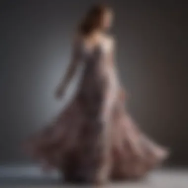 Flowing Silhouette of a Floral Maxi Dress