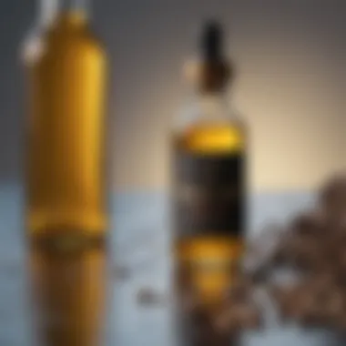 Glass Bottle of Cold-Pressed Castor Oil with Dropper