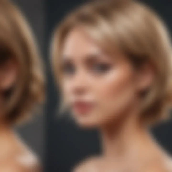 Before and after hair color transformation showcasing toning effects