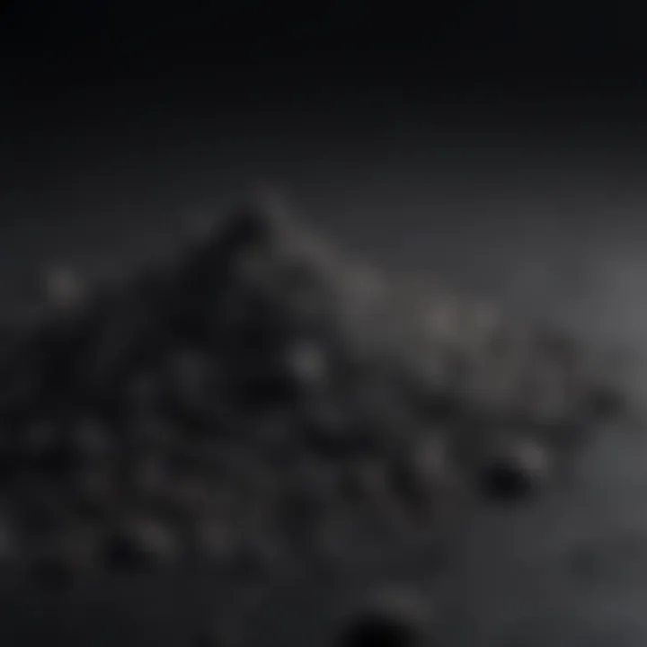 Close-up of black magic powder texture