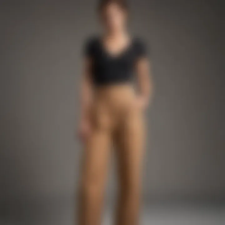 A fashionista showcasing high-waisted linen pants for different body types