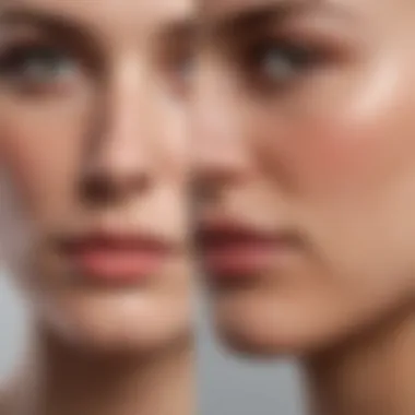 Redness Reduction Progress Comparison Cold sore redness before and after comparison