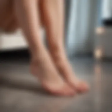 Nourishing Foot Mask for Intensive Moisture Hydrating foot mask being applied
