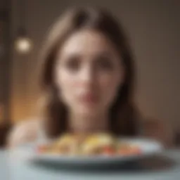 A detailed infographic highlighting psychological symptoms of eating disorders