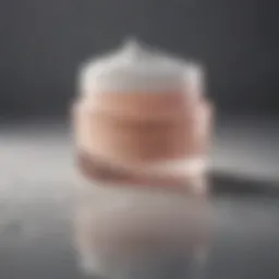 Close-up of a moisturizer jar with a light texture