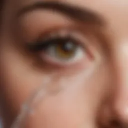 Close-up of eyelash glue bottle designed for sensitive eyes