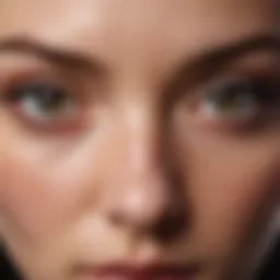 Close-up of eyes showing dark circles