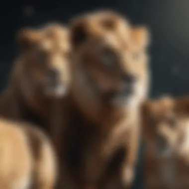 Majestic Lion and Airy Twins symbolism