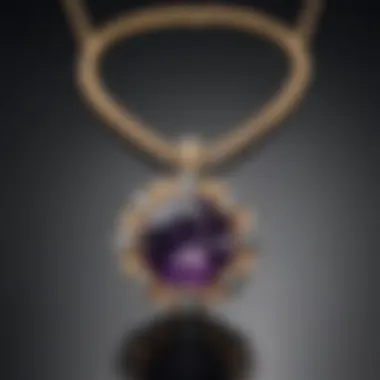 Luxurious 14k custom necklace featuring a dazzling gemstone centerpiece