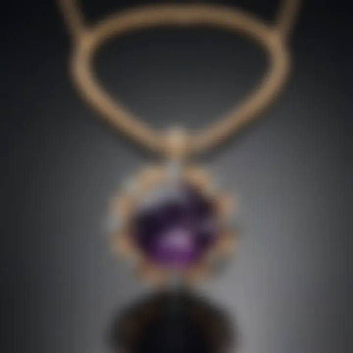 Luxurious 14k custom necklace featuring a dazzling gemstone centerpiece