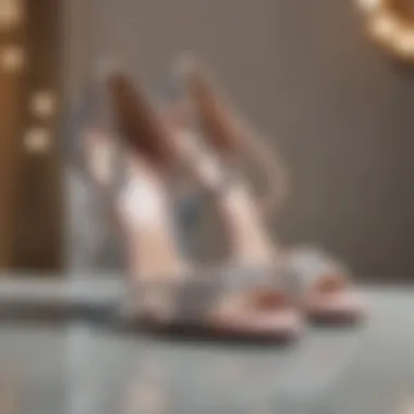 Crystal Opulence Luxurious Miu Miu Block Heels with Crystal Embellishments