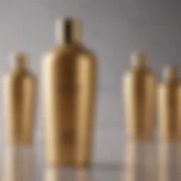 Luxurious Shampoo Bottle with Gold Accents