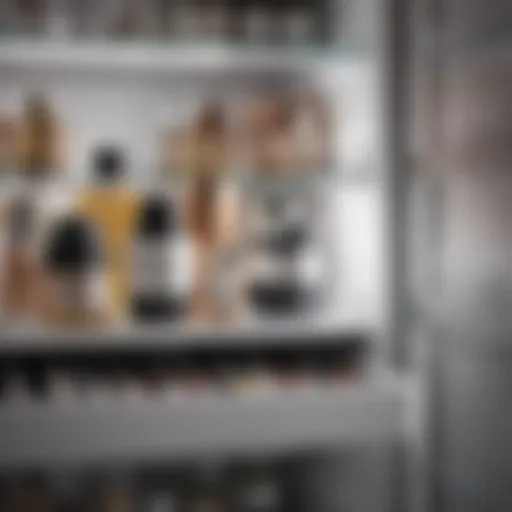 Luxurious skincare fridge with drawers