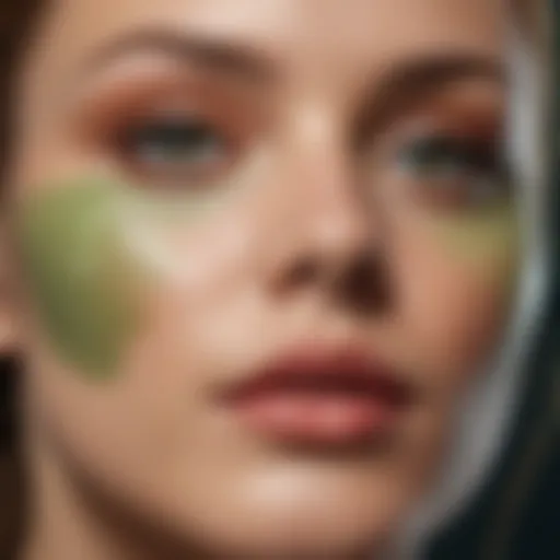 Swatch of Makeup Forever Green Corrector on skin tone