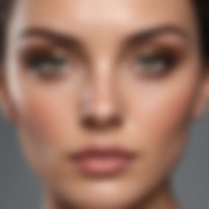 Close-up of application techniques highlighting blending for a flawless finish.