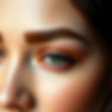 Flawlessly Applied Eyebrow Makeup Close-up of expertly applied eyebrow makeup