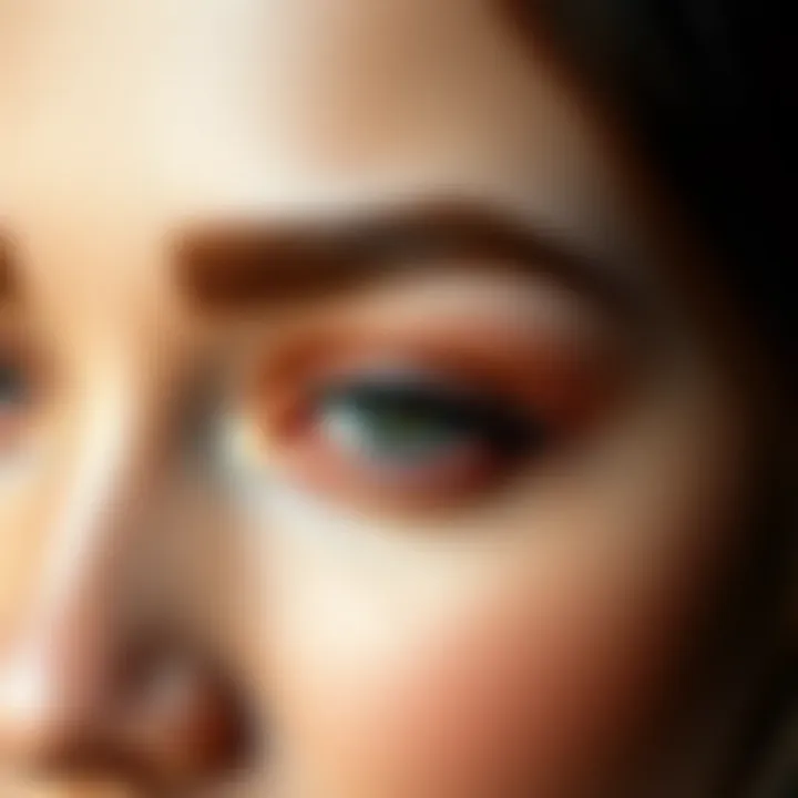 Flawlessly Applied Eyebrow Makeup Close-up of expertly applied eyebrow makeup