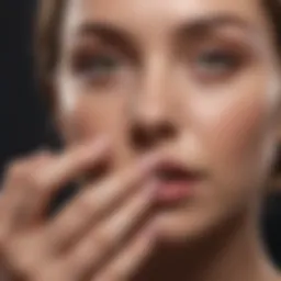 Woman applying Gelish base coat