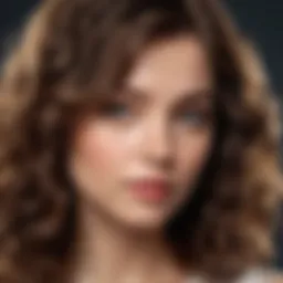 Close-up of beautifully styled wavy hair showcasing texture and shine
