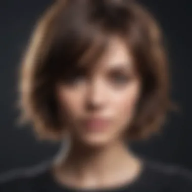 Messy Textured Bob for Rectangular Face Shape