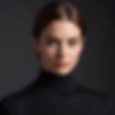 Minimalist black turtleneck dickie