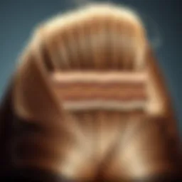 Detailed structure of hair showcasing cuticle, cortex, and medulla layers
