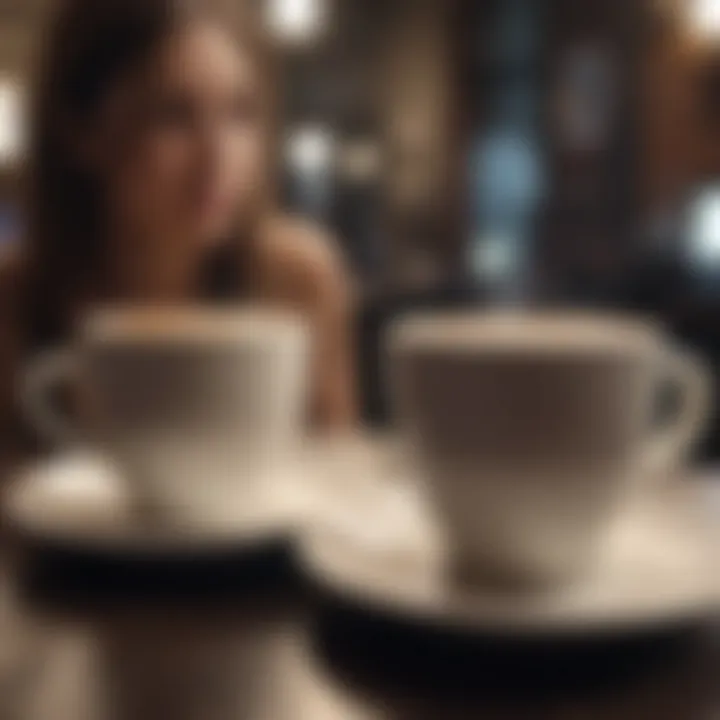 Two cups of coffee symbolizing conversation