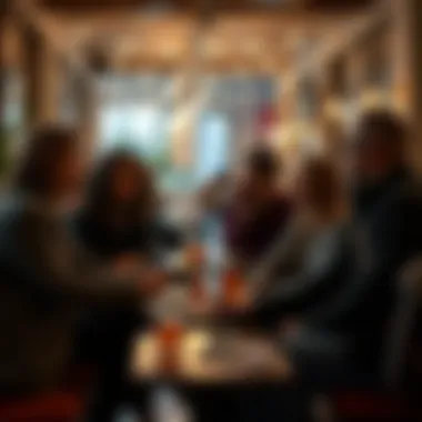 Social Engagement in Everyday Life A casual setting with friends discussing plans