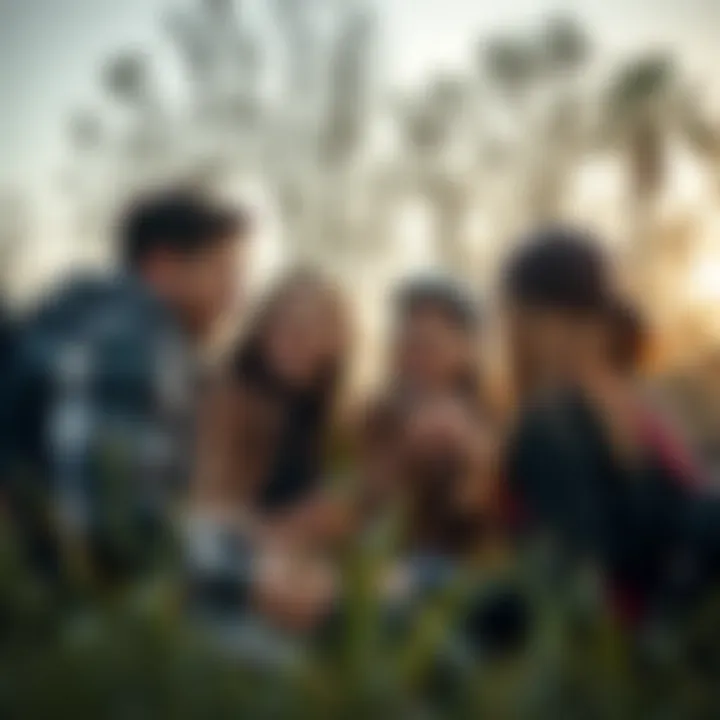 Building Bonds Through Shared Interests A group engaging in an outdoor activity together