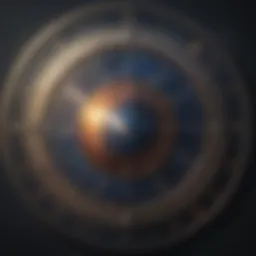 Astrological chart with celestial bodies