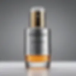 Close-up of Neutrogena wrinkle oil bottle showcasing its sleek design
