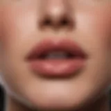 Close-up of NYX Lip Plumper applied on lips, showcasing its glossy effect