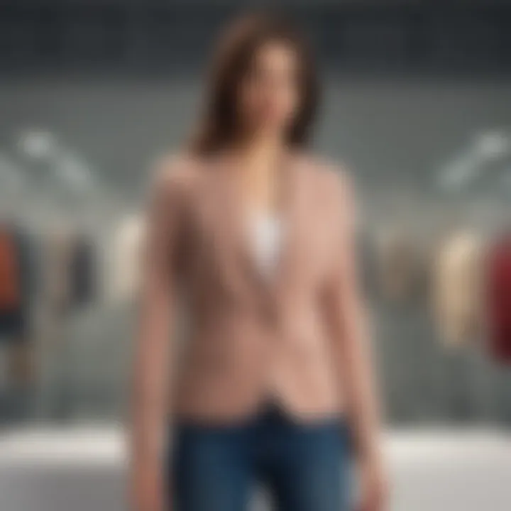 Elegant Old Navy petite blazer displayed on a mannequin