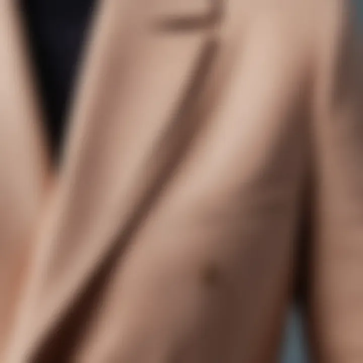 Close-up of fabric texture of Old Navy petite blazer