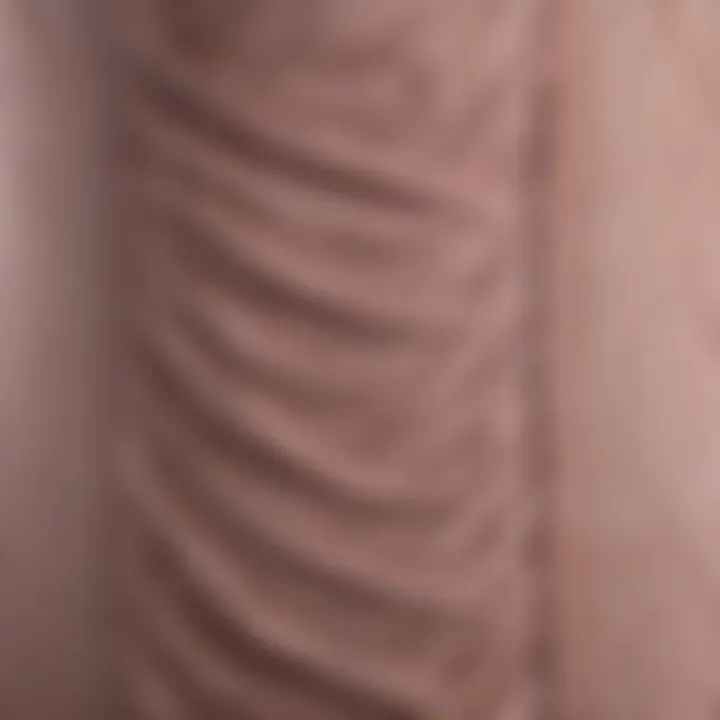 Close-up of fabric texture used in plus-size waist shapers