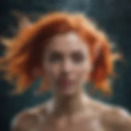 A swimmer in action showcasing healthy hair
