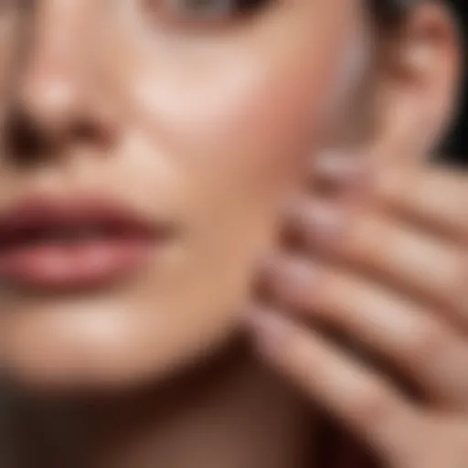 Close-up of Orly base coat on a nail