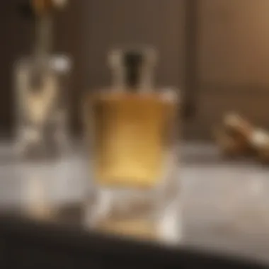 Elegant bottle of Patrick Ta Shimmer Body Oil on a vanity