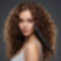 Glowing hair curling wand