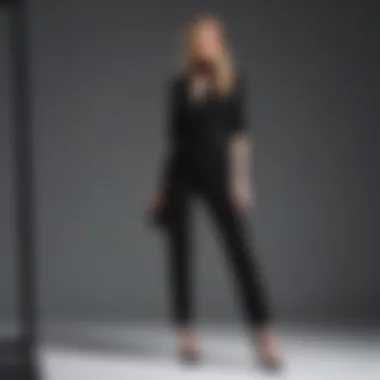 Chic Formal Look with Petite Black Dress Pants Elegant petite black dress pants styled for a formal event