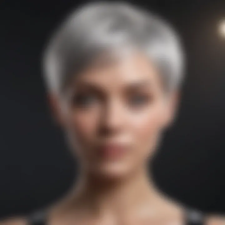 Sophisticated Platinum Pixie Cut