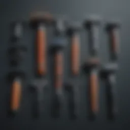 Illustration of various types of razors