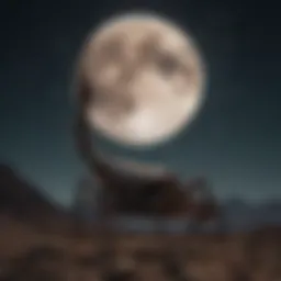 Mysterious Scorpio Moon in the Night Sky