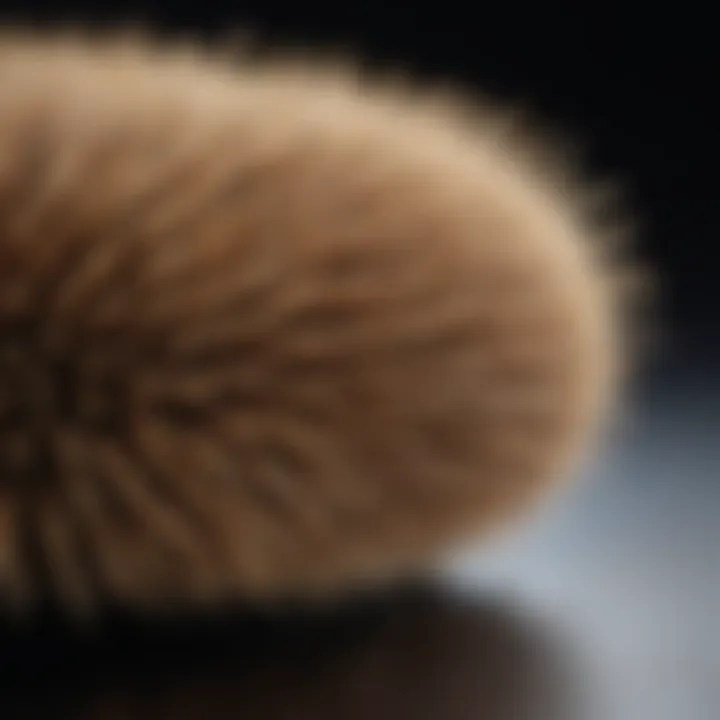 Luxurious texture of a high-quality scrubbing brush