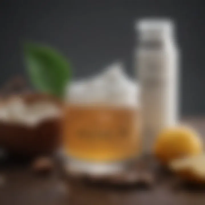 An array of natural moisturizer ingredients arranged aesthetically