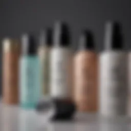 A variety of makeup primers for humid weather displayed elegantly.