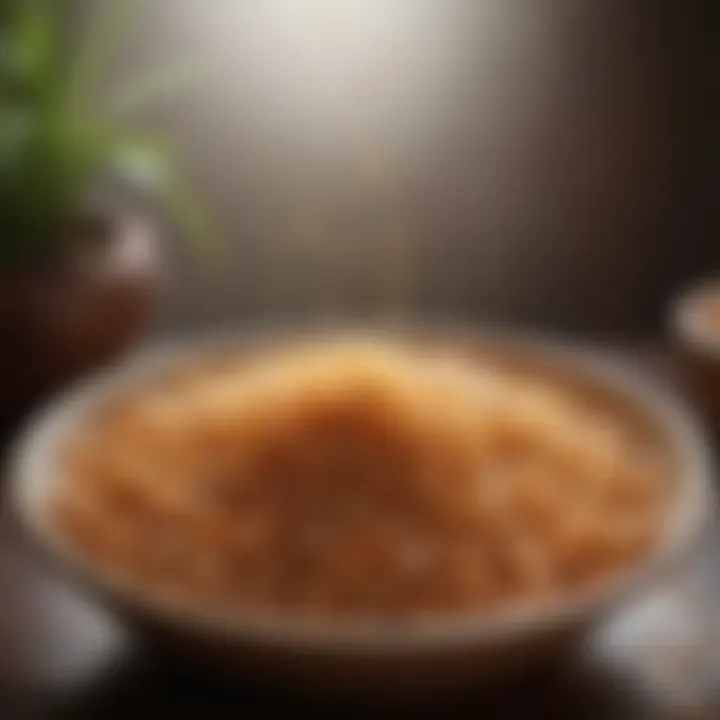 Shimmering Longsheng rice grains in a bowl