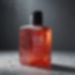 A vibrant shower gel bottle emphasizing acne-fighting ingredients