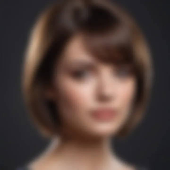 Sleek Side-Swept Bangs for Rectangular Face Shapes